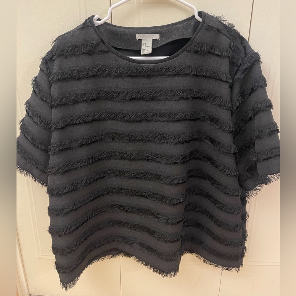 Fringed Black Top